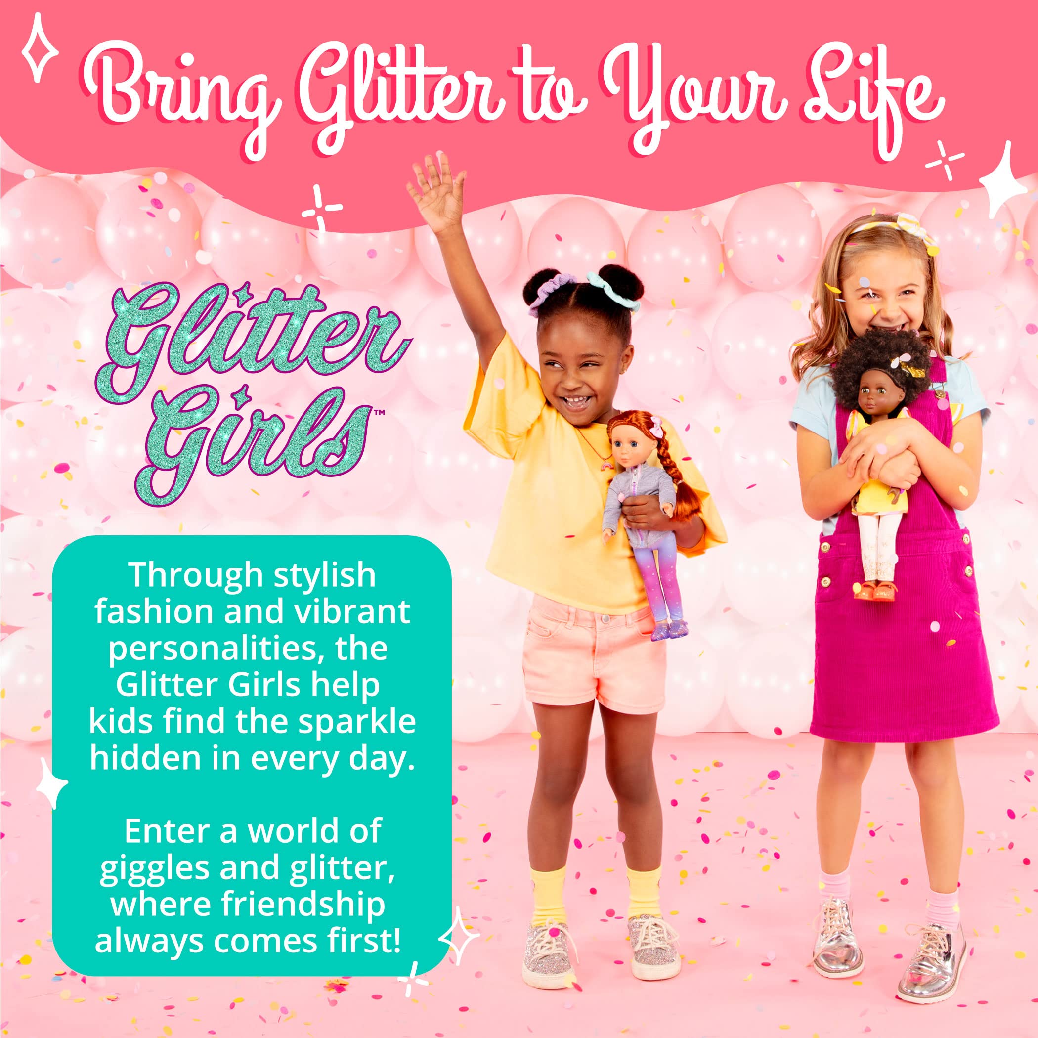 Glitter Girls Stay Sparkly Dress & Leggings Outfit for 14-Inch Dolls