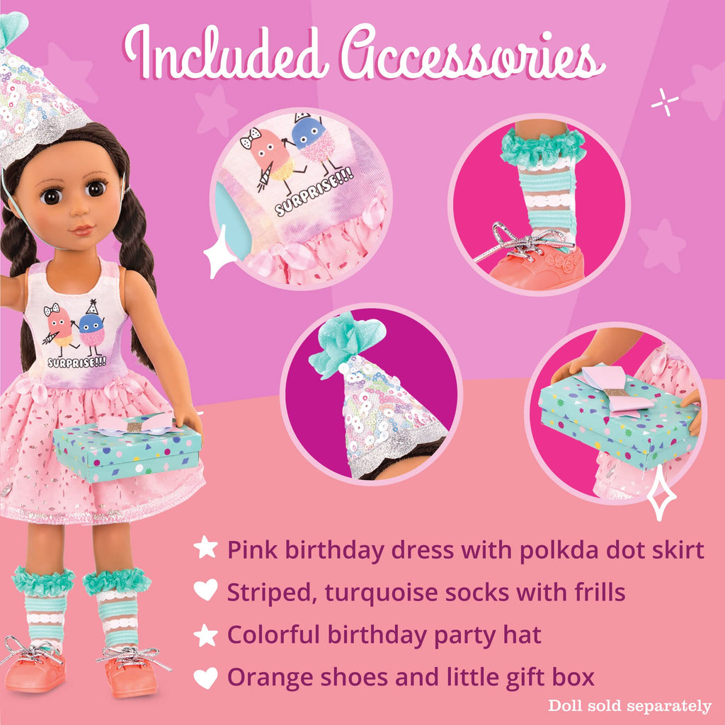 Glitter Girls What A Surprise! Deluxe Birthday Party Doll Outfit for 14-Inch Dolls