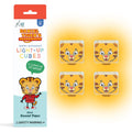 Glo Pals Daniel Tiger Water-Activated Light-Up Bath Toys - Pack of 4 Sensory Cubes for Bathtime Fun
