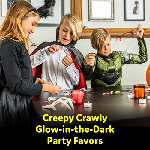 Glow Critters 30-Pack: Glow-in-the-Dark Fake Bug Toys & Mini Glow Sticks for Easter Eggs, Halloween Party Favors, and Basket Stuffers