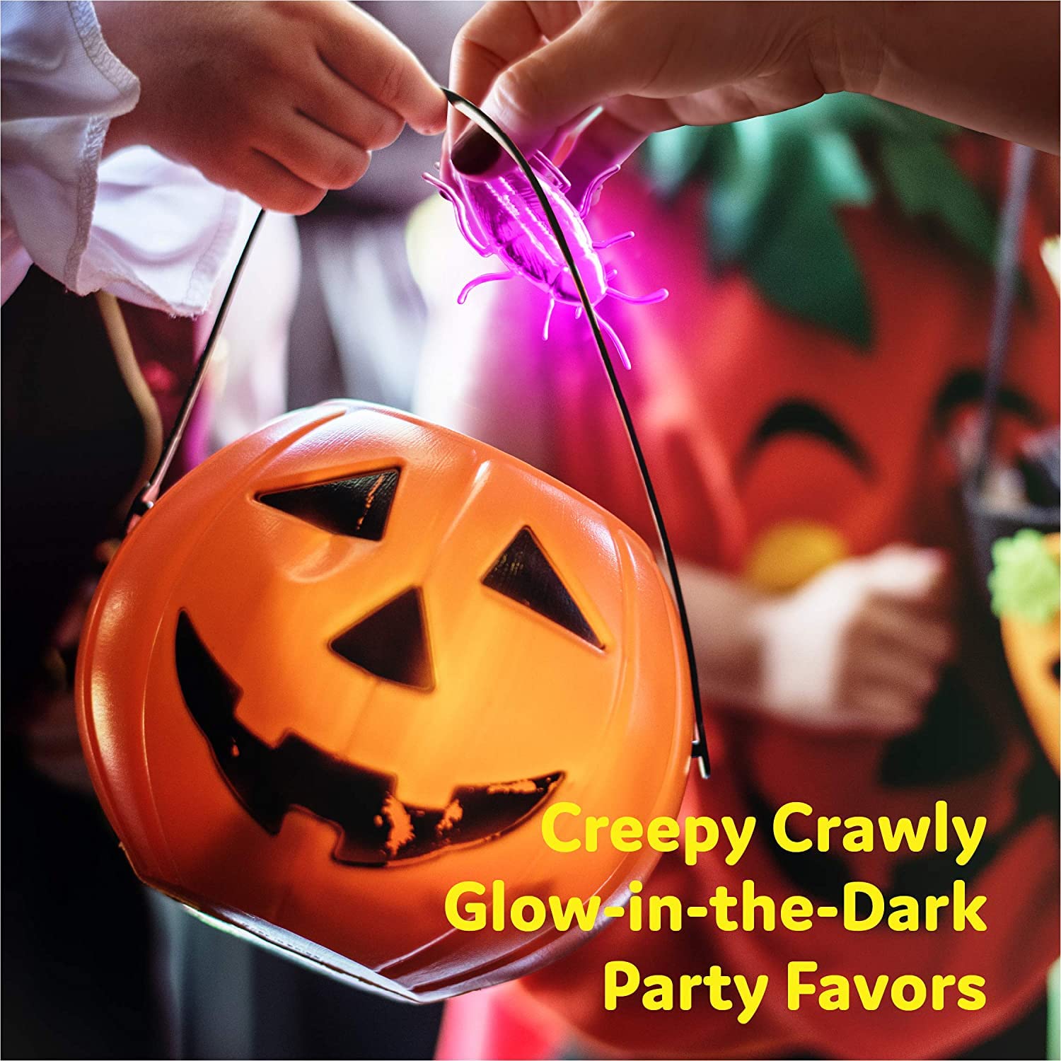 Glow Critters 50-Pack Glow-in-the-Dark Bug Toys & Glow Sticks – Party Favors & Easter Egg Fillers
