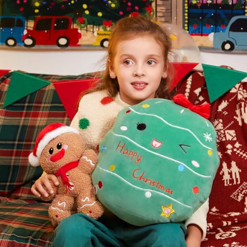 Glow Guards 12-Inch Light Up Christmas Tree Plush Pillow – Soft Cuddly Holiday Decor