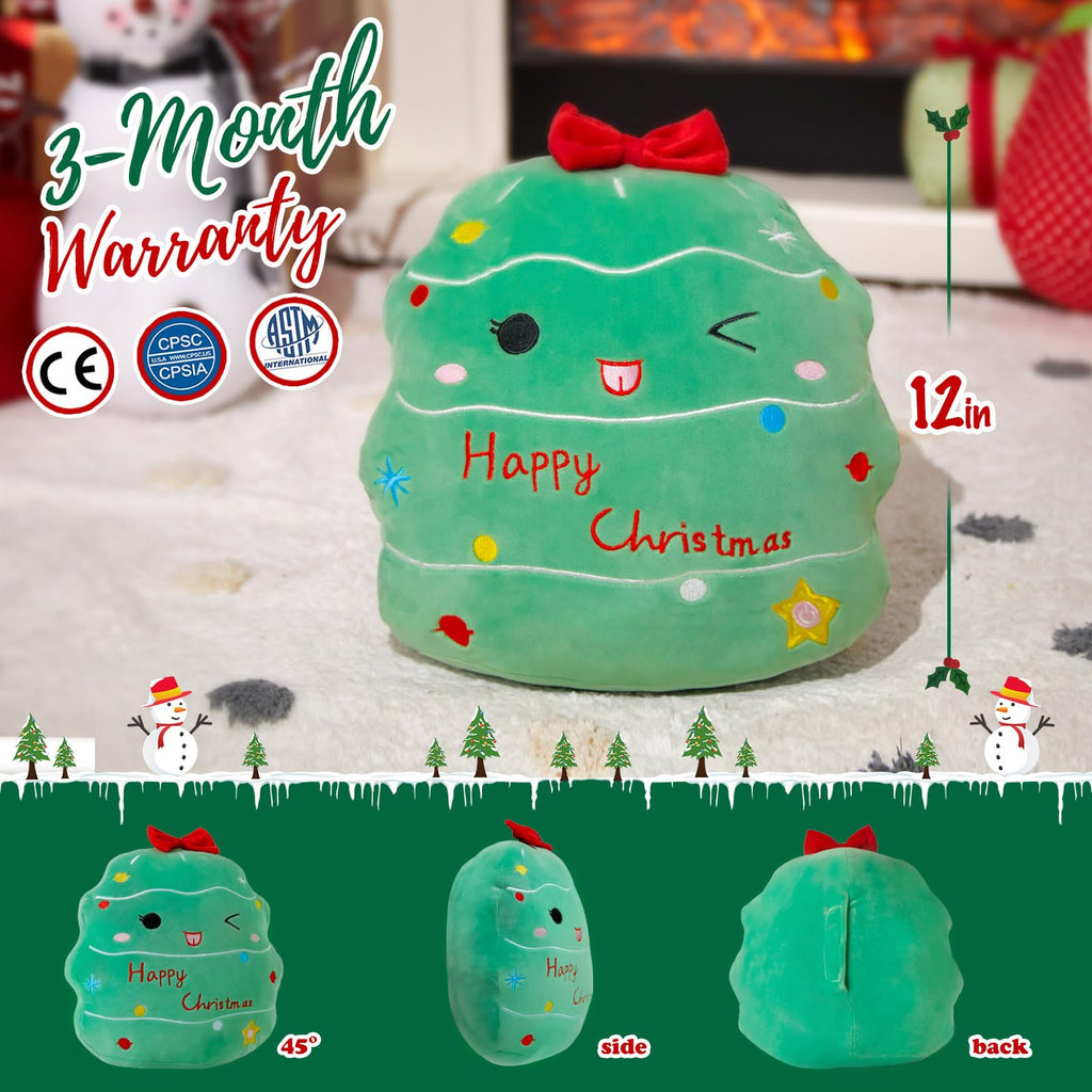 Glow Guards 12-Inch Light Up Christmas Tree Plush Pillow – Soft Cuddly Holiday Decor