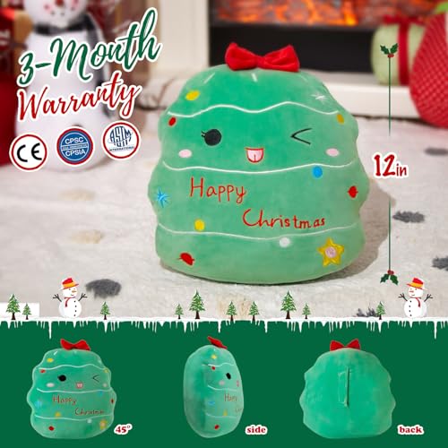 Glow Guards 12-Inch Light Up Christmas Tree Plush Pillow – Soft Cuddly Holiday Decor