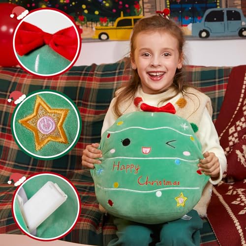 Glow Guards 12-Inch Light Up Christmas Tree Plush Pillow – Soft Cuddly Holiday Decor