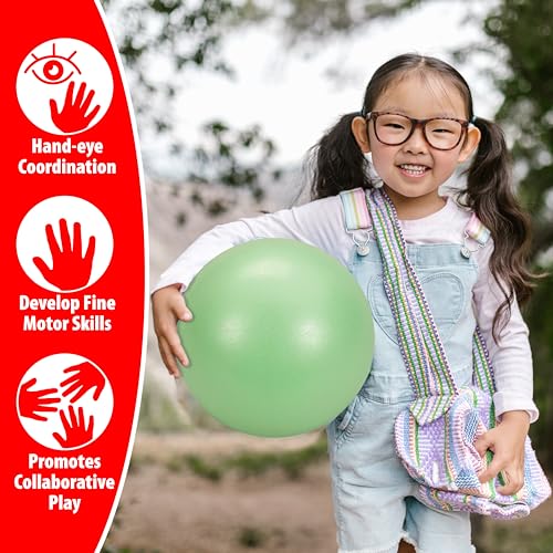 Glow in the Dark Gertie Handball by Small World Toys – 9-Inch Inflatable Sensory Ball for Toddlers Ages 3+