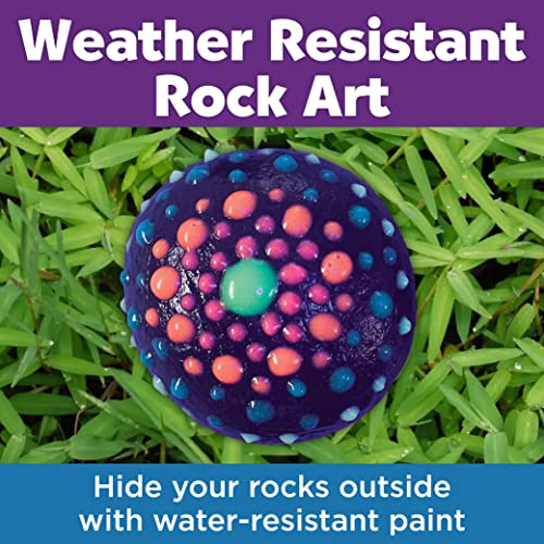 Glow-in-the-Dark Rock Painting Kit for Kids - 10 Rocks, Paints & Transfers