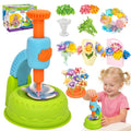 Glowsprout Flower Garden Building Toys for Kids - 190+ Piece DIY Arts and Crafts Kit (Blue)