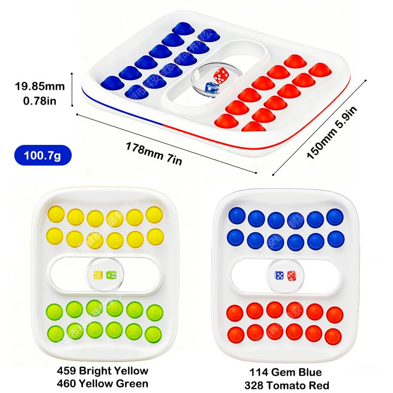 GoBene Math Pop It Dice Game – 2-Player Bubble Pop It Fun for Kids Ages 4-9