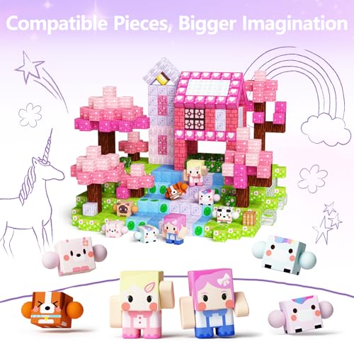 GobiDex 8-Piece Magnetic Figures Playset: Rotatable Animal & Character Toys for Kids