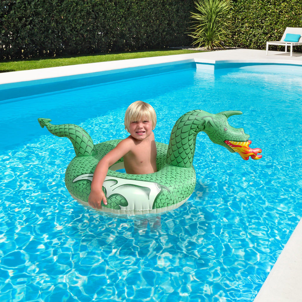 GoFloats Dragon Party Tube Inflatable Raft – Fire or Ice Dragon for Kids Ages 6–12