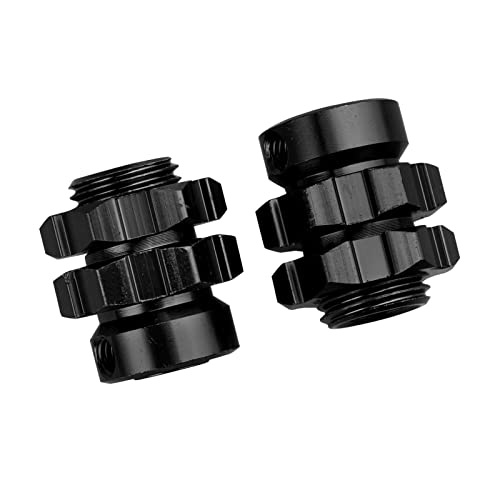 GoHobby Aluminum 17mm Hex Wheel Hub Adapters for 1/10 RC Trucks (Set of 4) - Black