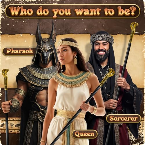 Gold Egyptian Snake Staff Cane – 20 Inch Plastic Pharaoh Costume Accessory