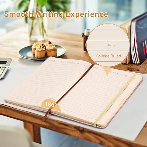 Gold Glitter Notebook A5 – No-Shed Sparkle Journal with 200 Lined Pages, Hardcover Diary for Girls Teens Women