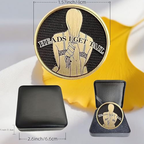 Gold-Plated Funny Decision Coin – Heads I Get Tail, Tails I Get Head Prank Gift for Couples
