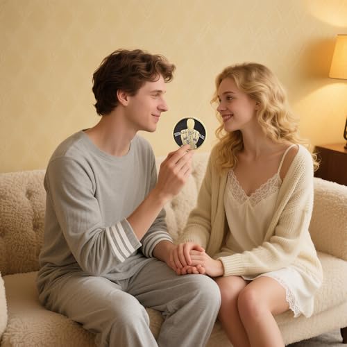 Gold-Plated Funny Decision Coin – Heads I Get Tail, Tails I Get Head Prank Gift for Couples