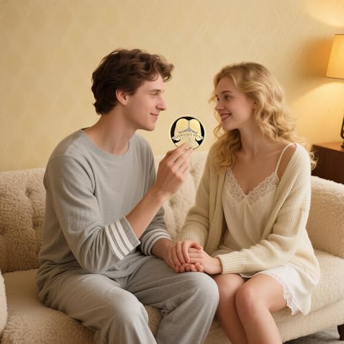 Gold-Plated Funny Decision Coin – Heads I Get Tail, Tails I Get Head Prank Gift for Couples