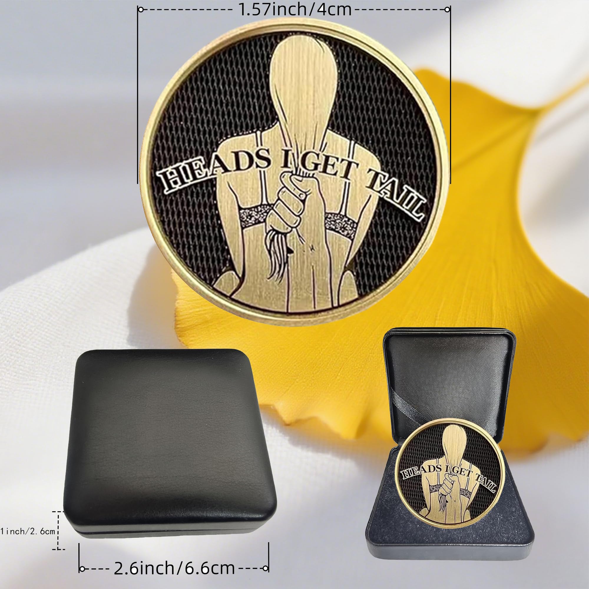 Gold-Plated Funny Decision Coin – Heads I Get Tail, Tails I Get Head Prank Gift for Couples