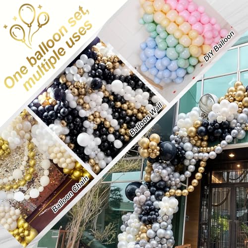 Gold Quick Link Balloons 60-Pack: Easy-Assembly Metallic Chrome Balloon Chains for Parties