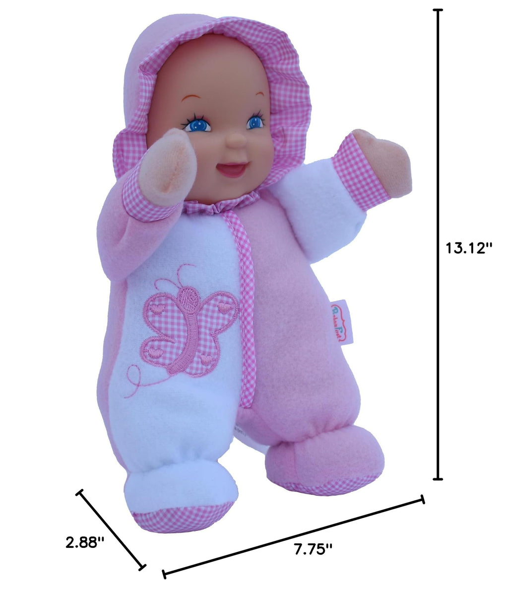 Goldberger Baby's First: 11" Soft & Snuggle Butterfly Doll - Machine Washable, Safe for Infants 0+ Months