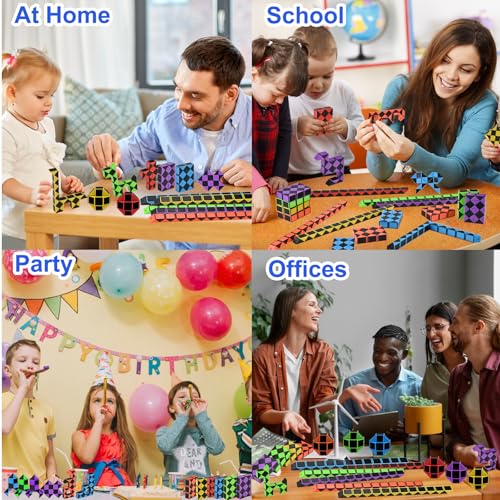 GOLDGE 28-Pack Mini Cube Puzzle Fidget Toys - Bulk Party Favors for Kids, Travel Toys, Classroom Treasure Box