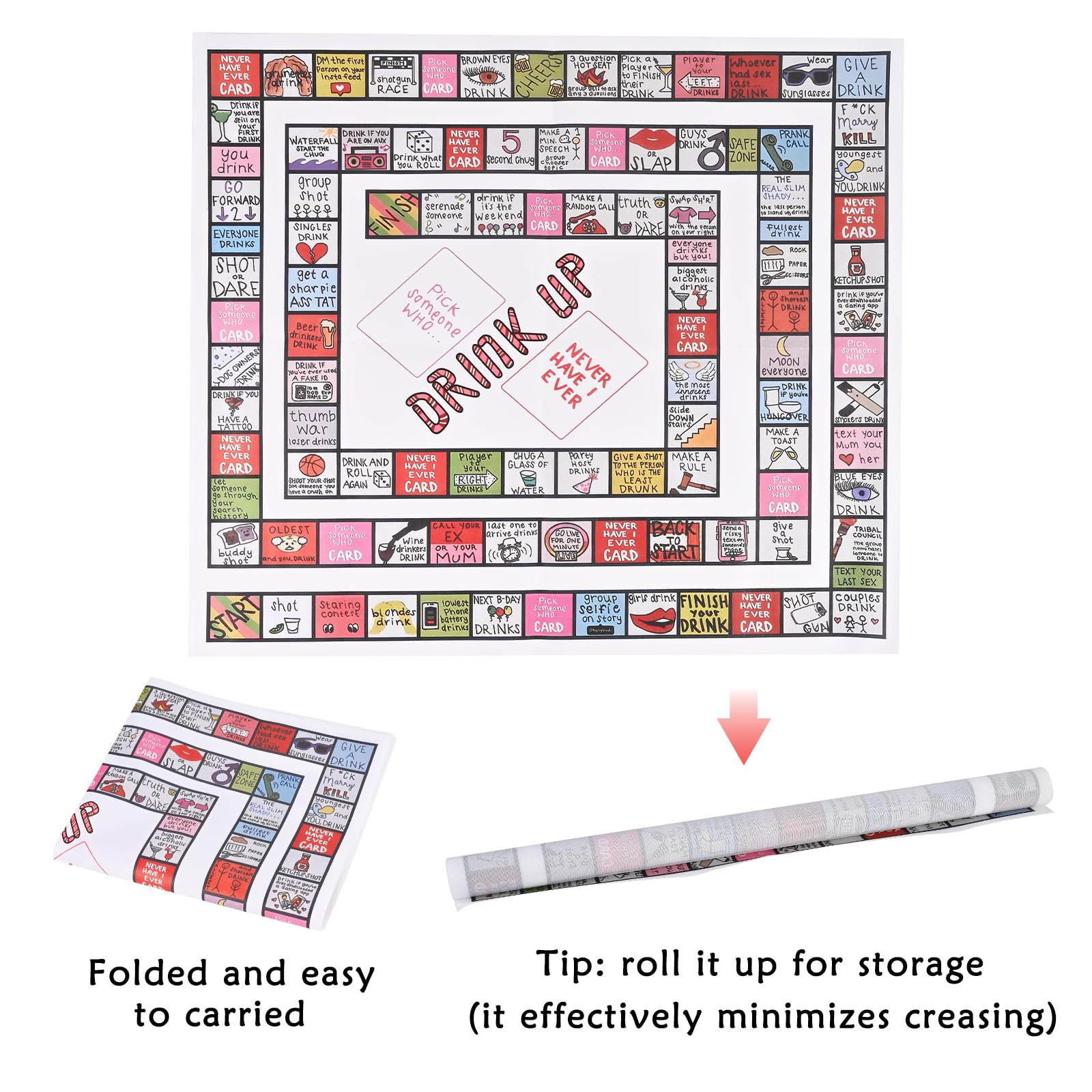 GOLDGE Interactive Party Board Game Mat – Fun for 2–8 Players, Family & Adult Gatherings (First Edition)