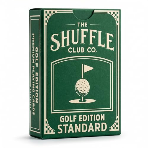 Golf Playing Cards – Hand-Illustrated Vintage Deck, Italian Linen 310GSM, 55 Cards