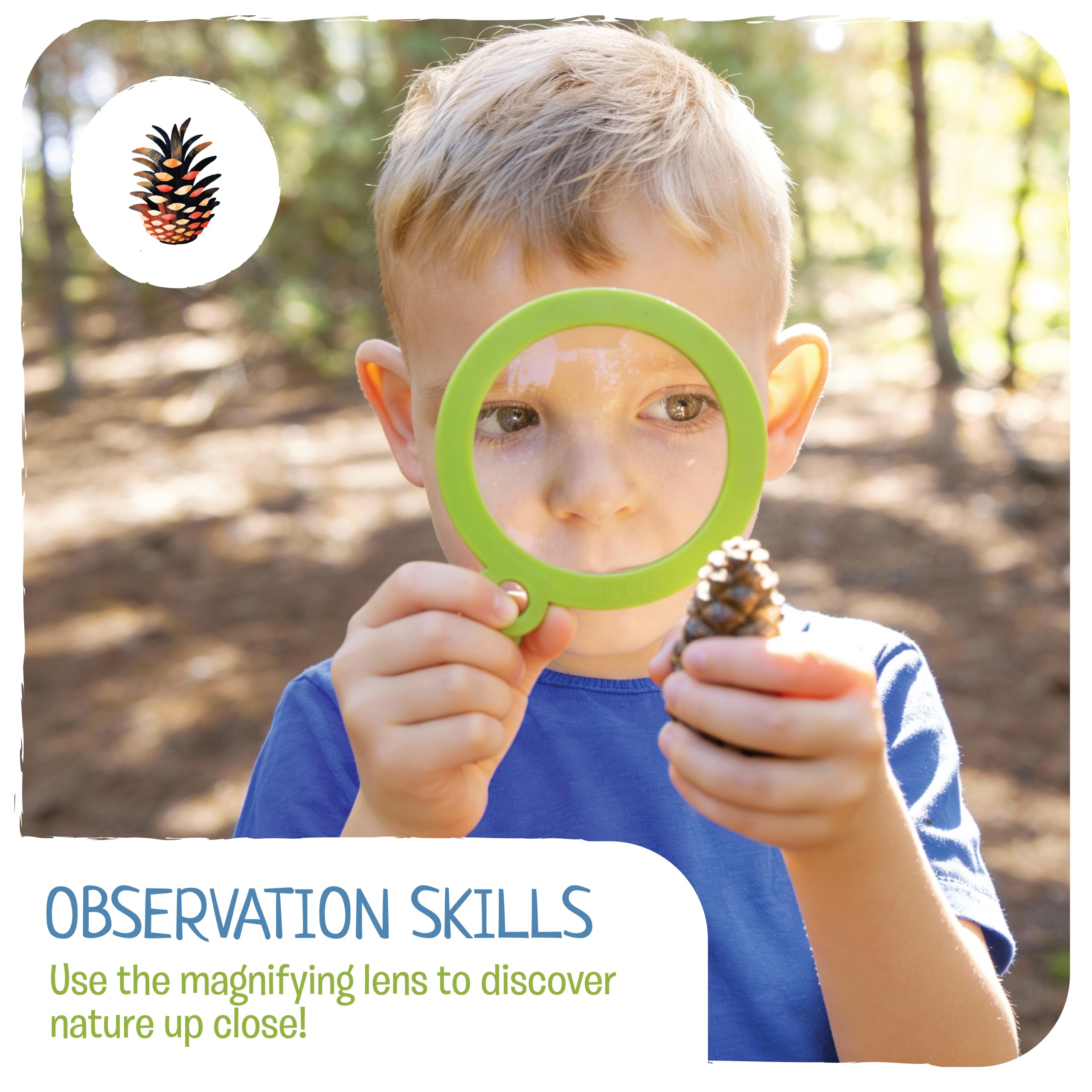 Goliath Scavenger Hunt Cards at the Park - Toddler Outdoor Activity Cards with Magnifying Lens, 23 Waterproof Cards, Ages 2+