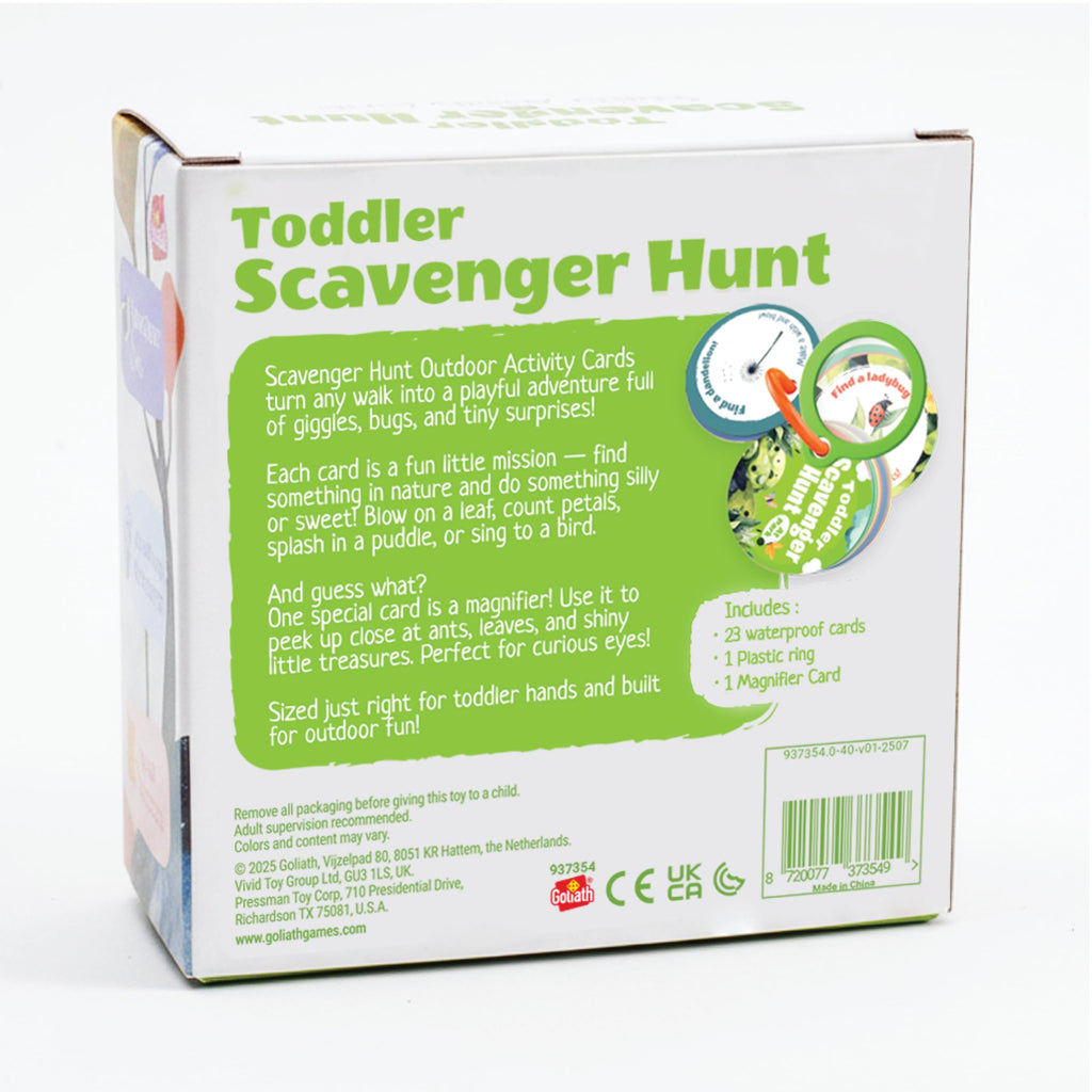 Goliath Scavenger Hunt Cards at the Park - Toddler Outdoor Activity Cards with Magnifying Lens, 23 Waterproof Cards, Ages 2+