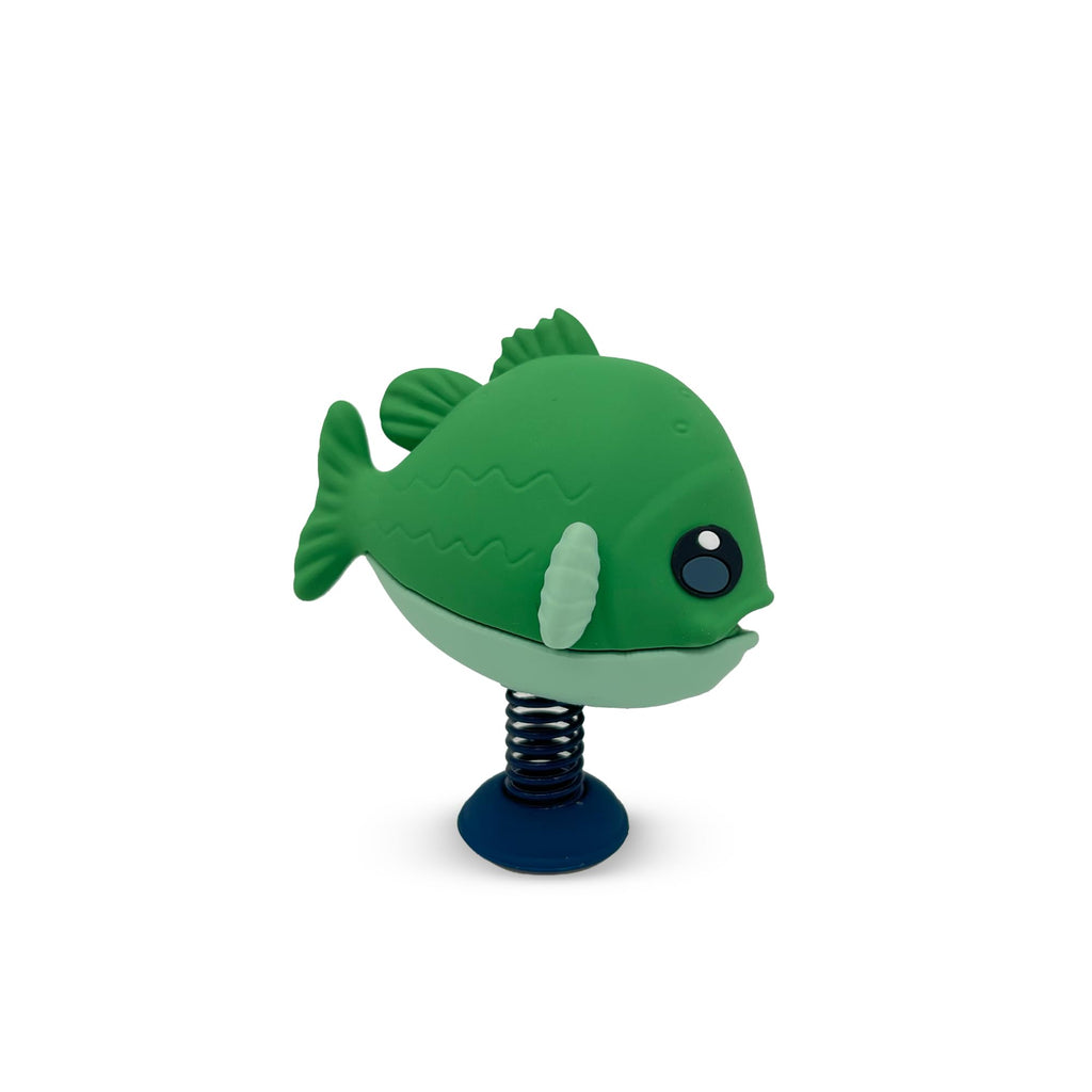 GOOFBALLS Bass Fish Dashboard Dancer – Funny Bobblehead for Anglers, Soft Touch Plastic with Adhesive Pad, 2.75 Inches