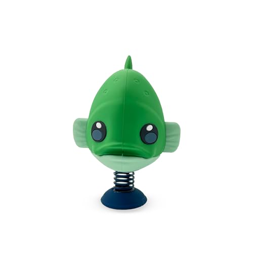 GOOFBALLS Bass Fish Dashboard Dancer – Funny Bobblehead for Anglers, Soft Touch Plastic with Adhesive Pad, 2.75 Inches