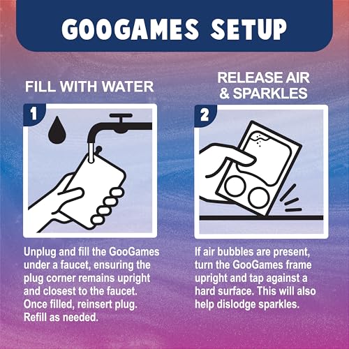GooGames Arcade Hand-Held Water Game with Glitter, Non-Toxic Travel Toy