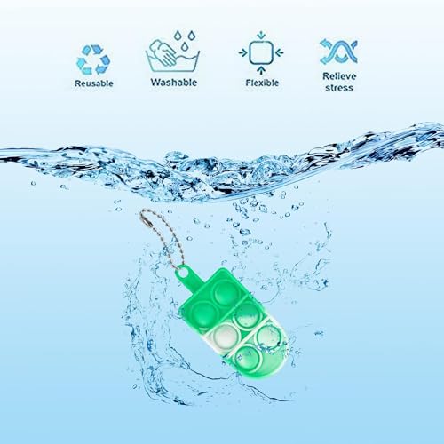 GooKit 30-Pack Mini Ice Cream Pop Keychain Fidget Toys – Silicone Stress Relievers for Kids and Adults