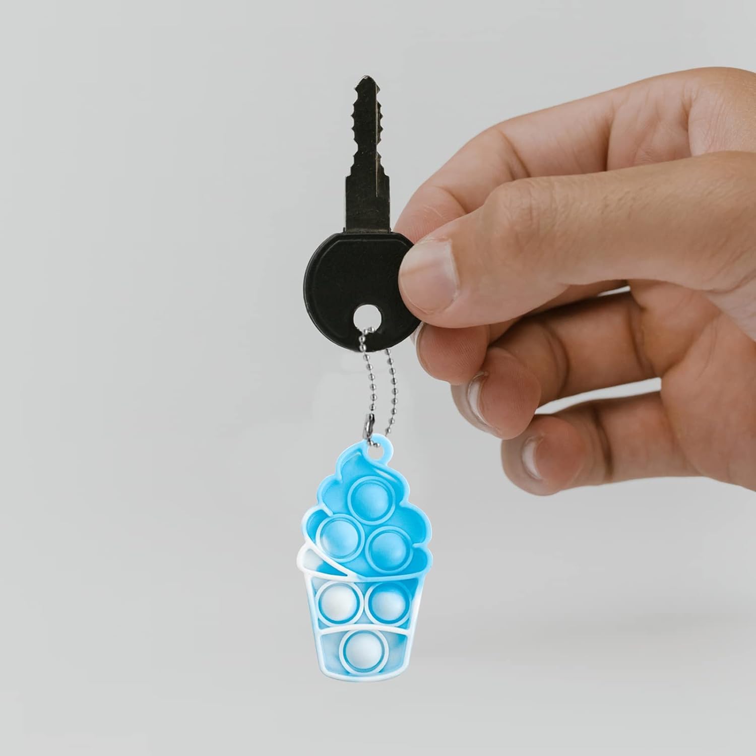 GooKit 30-Pack Mini Ice Cream Pop Keychain Fidget Toys – Silicone Stress Relievers for Kids and Adults