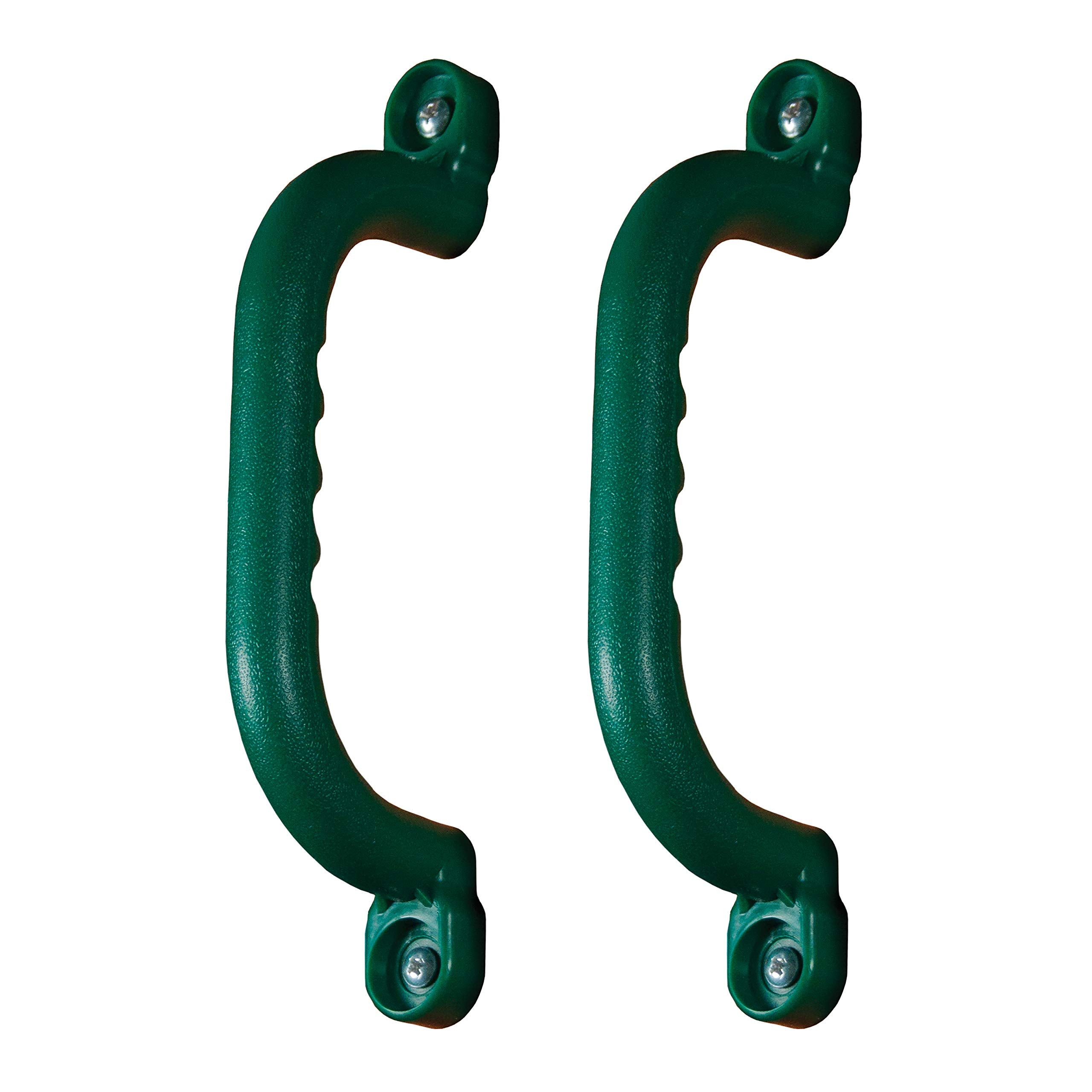 Gorilla Playsets Green Plastic Safety Handles for Swing Sets – Pair with Mounting Hardware