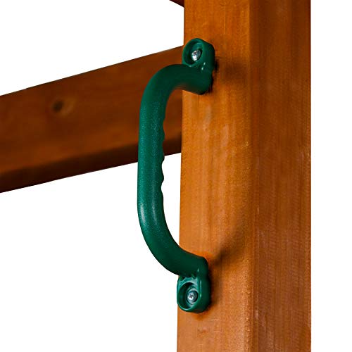 Gorilla Playsets Green Plastic Safety Handles for Swing Sets – Pair with Mounting Hardware