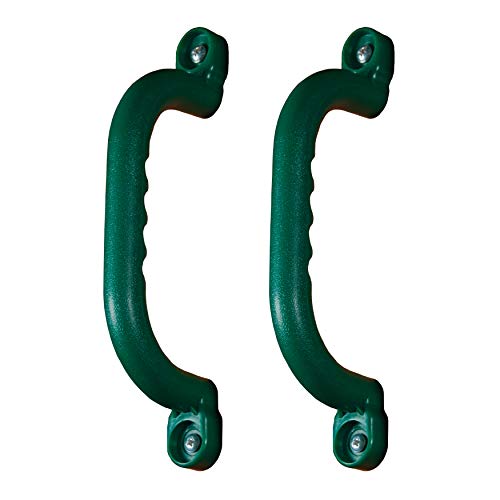 Gorilla Playsets Green Plastic Safety Handles for Swing Sets – Pair with Mounting Hardware