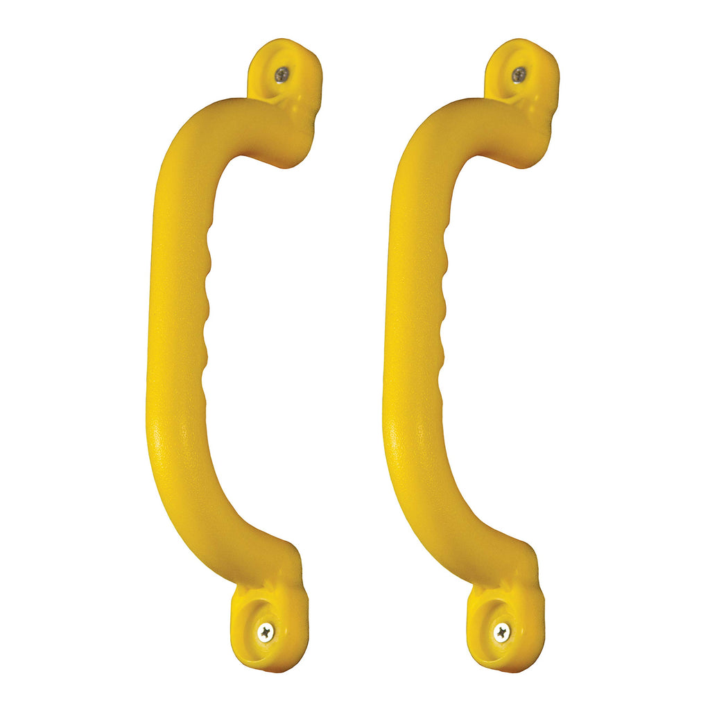 Gorilla Playsets Yellow Plastic Safety Handles for Swing Sets – Durable Polyethylene Pair with UV Coating