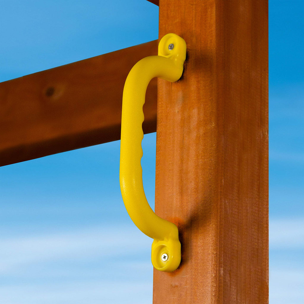 Gorilla Playsets Yellow Plastic Safety Handles for Swing Sets – Durable Polyethylene Pair with UV Coating