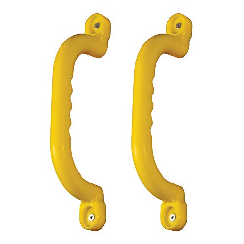 Gorilla Playsets Yellow Plastic Safety Handles for Swing Sets – Durable Polyethylene Pair with UV Coating