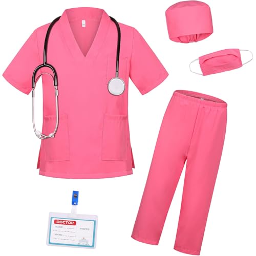 Gorkonpy Kids Doctor Costume – Lab Coat for Toddlers, Boys & Girls, Halloween Dress-Up