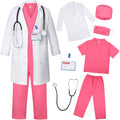 Gorkonpy Kids Doctor Costume Set with Lab Coat and Accessories for Ages 3-12