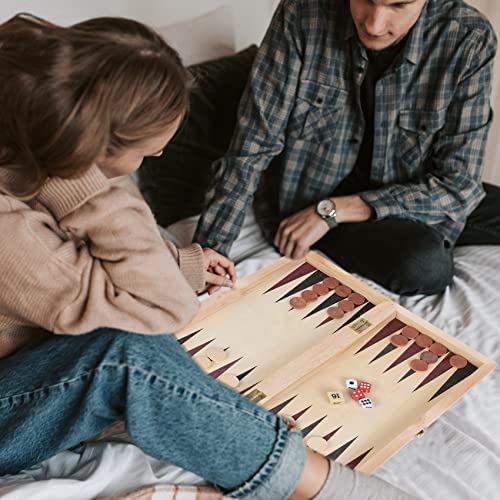 GOTHINK 3-in-1 Wooden Board Game Set – Chess, Checkers & Backgammon for Family Travel and Gifting