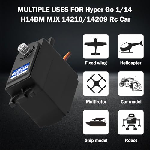 GOUPRC 22G Micro Digital RC Servo with Metal Gears - Upgrade for Hyper Go 1/14 H14BM, MJX, Jetwood, DEERC 14209/14210