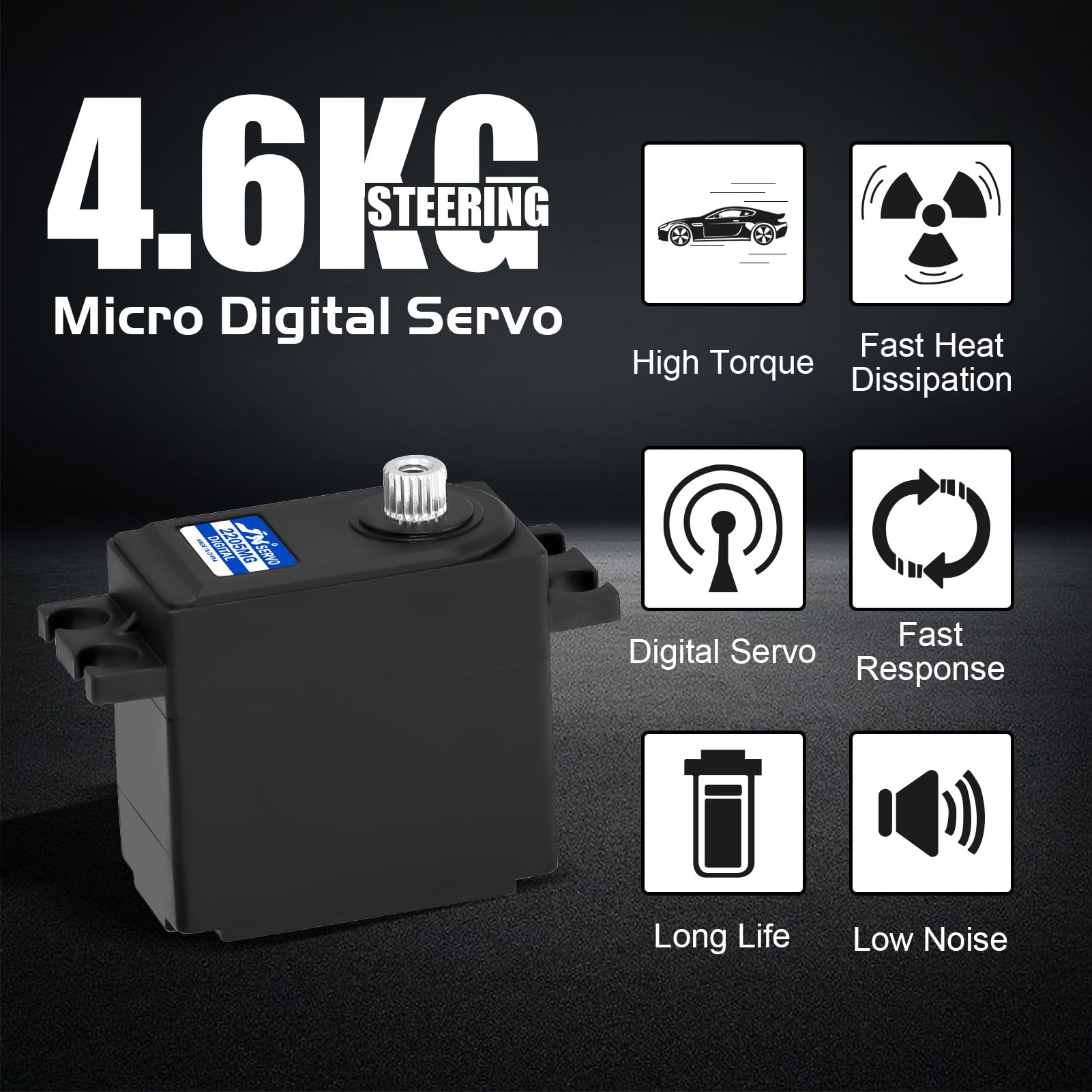 GOUPRC 22G Micro Digital RC Servo with Metal Gears - Upgrade for Hyper Go 1/14 H14BM, MJX, Jetwood, DEERC 14209/14210