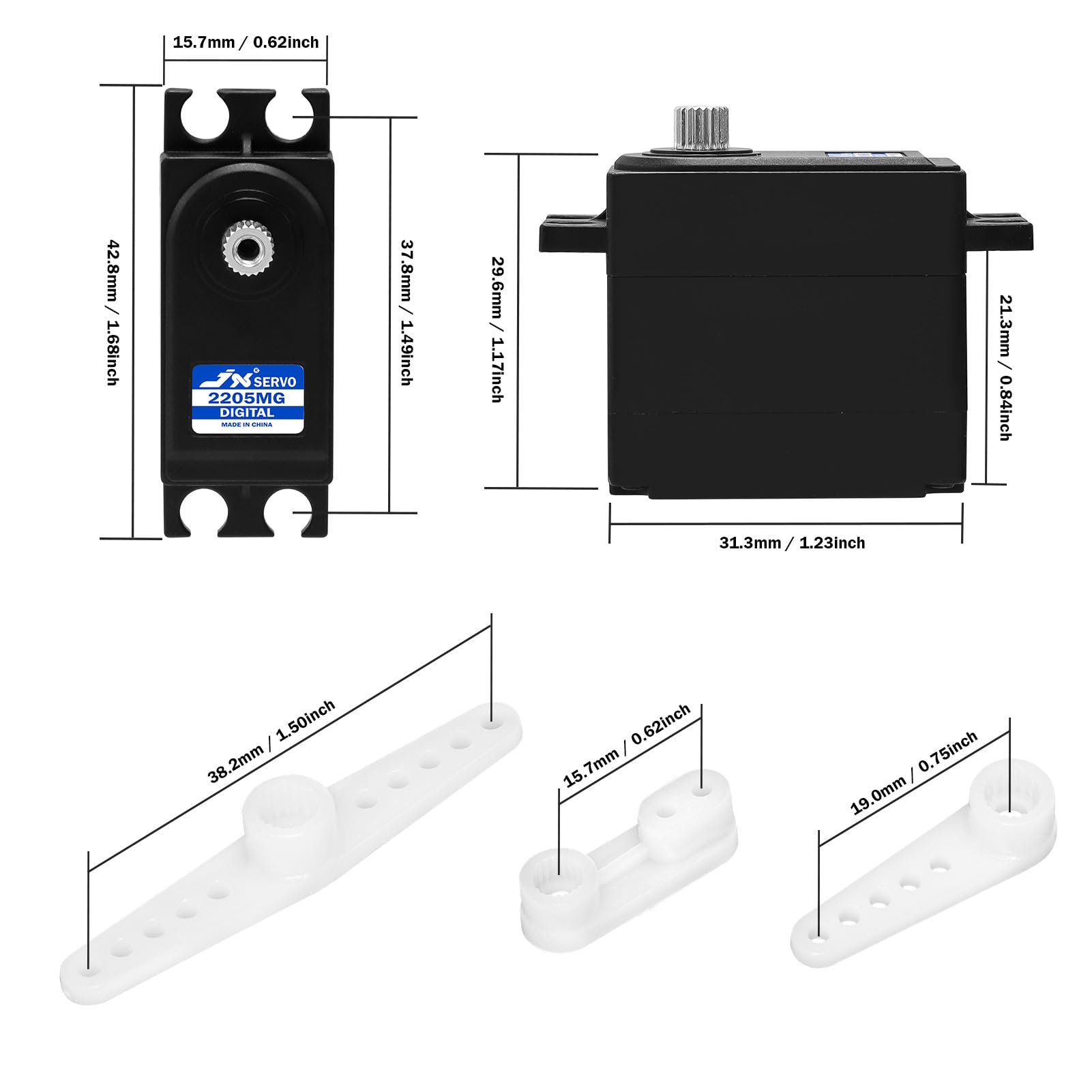 GOUPRC 22G Micro Digital RC Servo with Metal Gears - Upgrade for Hyper Go 1/14 H14BM, MJX, Jetwood, DEERC 14209/14210