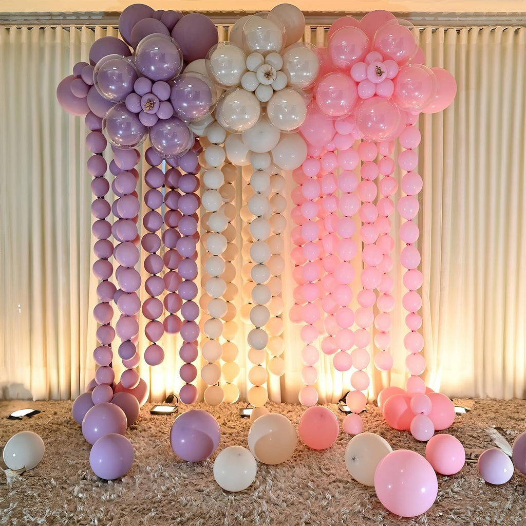Govpy 60-Pack 10-Inch Sand White Quick Link Balloons for Party Decorations