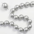 Govpy 60PCS 6-Inch Metallic Silver Link Balloons with Tails for Easy Balloon Arch, Chain, and Wall Decorations