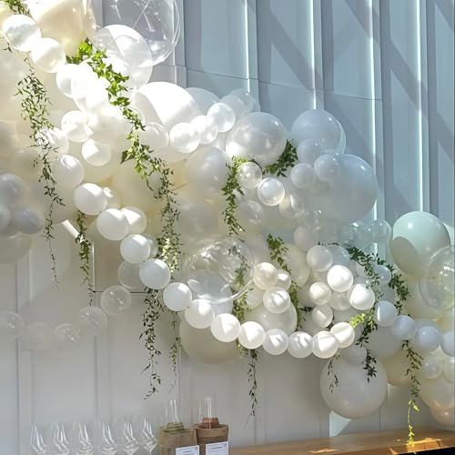 Govpy Clear Quick Link Balloons - 100 Pack 6 Inch Small Bubble Linking Balloons for Balloon Walls, Arches, and Party Decorations