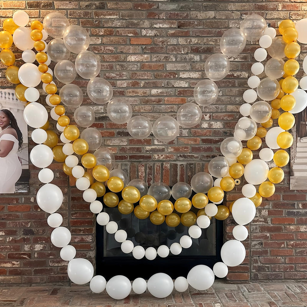 Govpy Clear Quick Link Balloons - 100 Pack 6 Inch Small Bubble Linking Balloons for Balloon Walls, Arches, and Party Decorations